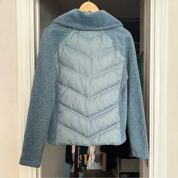 Marmot "Thea" Down and Sweater/Knit Fleece Insulated Jacket, Size S, Blue - Picture 3 of 7